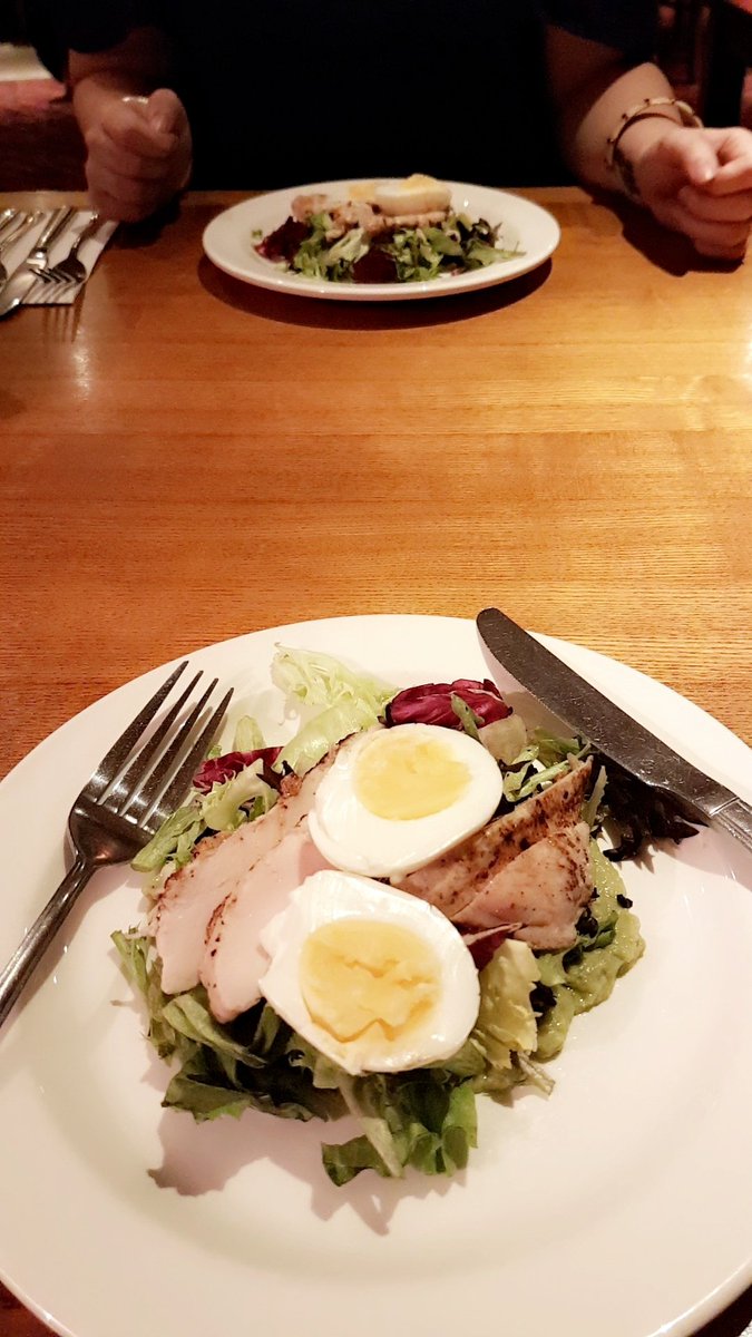 Cobb salad. #sugm #delicious #Lunch. Thanks to One of our guests for letting me use your pic ❤  <a href="/TheOrmondeTT/">TheOrmonde</a> <a href="/SteveAdamsTT/">Steve Adams</a> <a href="/StaplesClaire/">claire staples</a>