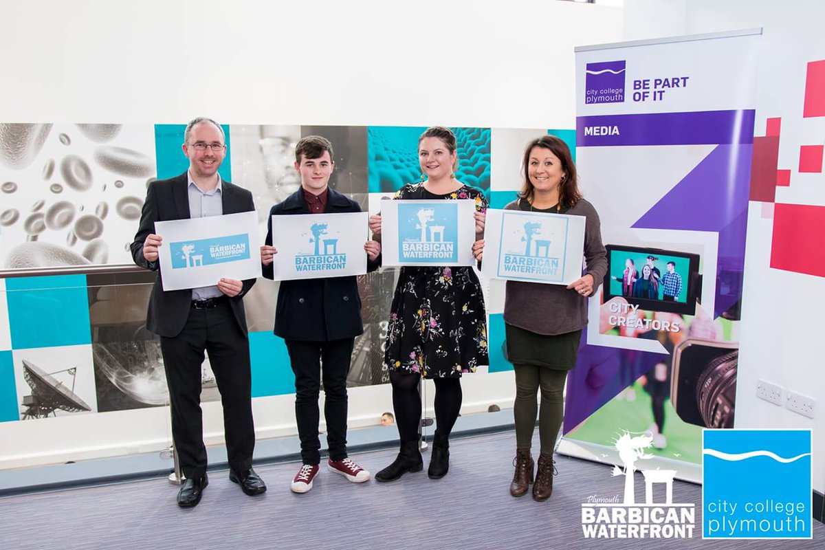 Students from <a href="/citycollege/">citycollege</a> #Plymouth got involved in a brand re-fresh for the <a href="/PlymBarbican/">Plymouth Barbican Waterfront</a> one of our community networks helping to show the #Plymouth #Barbican.

Delighted with the new look for the logo courtesy of Student Ryan Lee.

Find out more: eddystonemedia.co.uk/2018/02/studen…