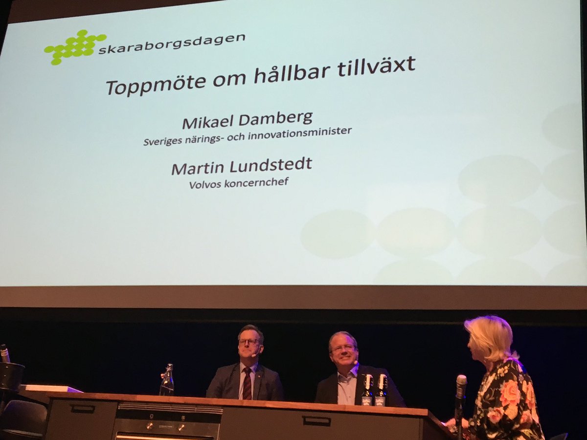 Skaraborgsdagen avslutas med ministern, hållbar tillväxt kräver utbildning, innovation, Högskolan i Skövde och SLU finns i Skaraborg #skaraborgsdagen