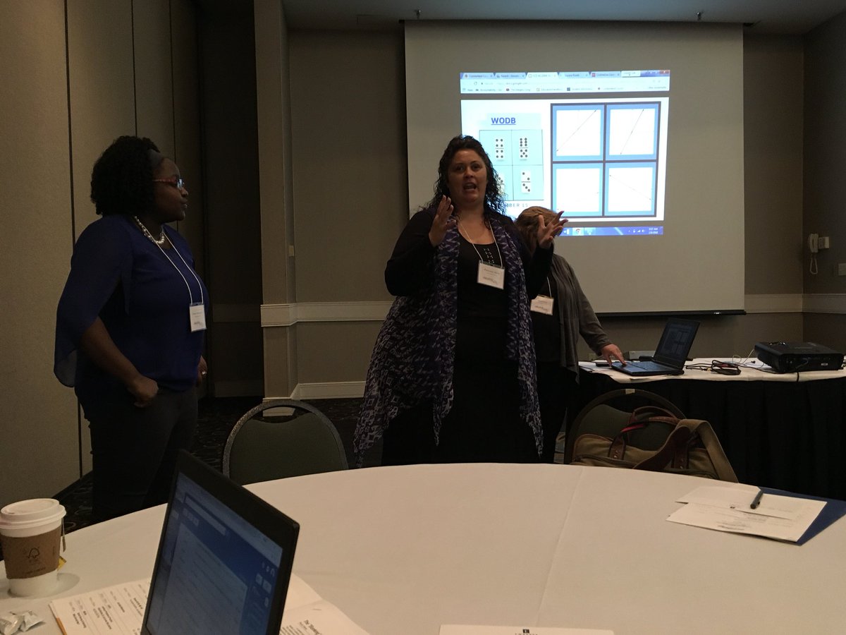VMSTheMathLady's tweet photo. Great opportunity hear Cumberland County Math teachers present about the Conceptual Understanding Strand at Large District Math Collaborative: Number Talks, Algebra Tiles, WOBD, Clothesline Math #RTI_EdWork #nclargemath #wsfcsmath #peerproject https://t.co/qHHc4okHqE