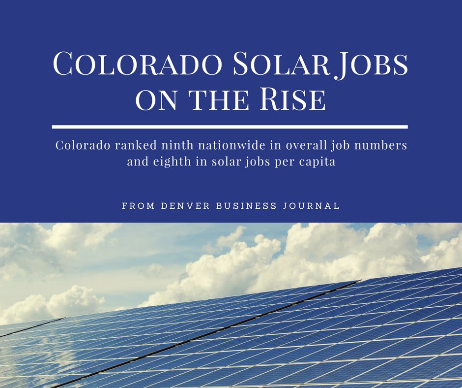 AGC_Colorado's tweet photo. #ICYMI "The nation’s solar power sector lost jobs in 2017 compared to the previous year, but not in Colorado—where the number of people working in the state’s solar power sector jumped by 13 percent." https://t.co/eErlpt5FHI @denbizjournal #BuildColoradoAGC #AECColorado #COSolar https://t.co/a9IFMmAwZv