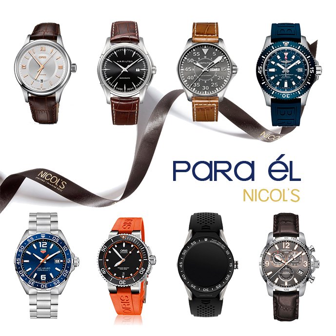 joyerianicols's tweet photo. El mejor regalo para tu chico en San Valentín es un buen reloj. En Nicol's contamos con una amplia gama de relojes suizos de las mejores marcas. https://t.co/abkS7lXgqw #relojes #mejorregalo #nicols #disiquiero https://t.co/oDRl5auF6j