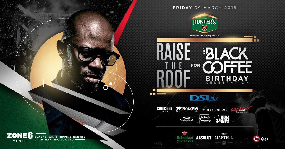 All I'm saying is... Save the date ok... BIG celebrations with <a href="/RealBlackCoffee/">Black Coffee</a> cc <a href="/DStv/">DStv</a> <a href="/RaiseTheRoofSA/">#RTR2018</a> <a href="/SoulisticMusic/">Soulistic Music</a> <a href="/AfroTainmentSA/">Afrotainment</a> <a href="/Heineken_SA/">Heineken SA</a> <a href="/absolutvodka/">Absolut</a>