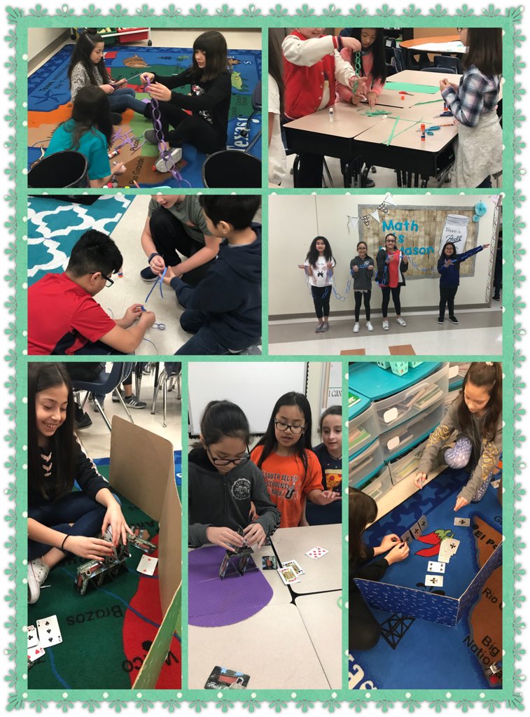 nsimpson327's tweet photo. Enrichment problem solving STEM activities at South Belt! #PISDMATHCHAT #longestpaperchain #cardtowers https://t.co/ooGttxoo6V
