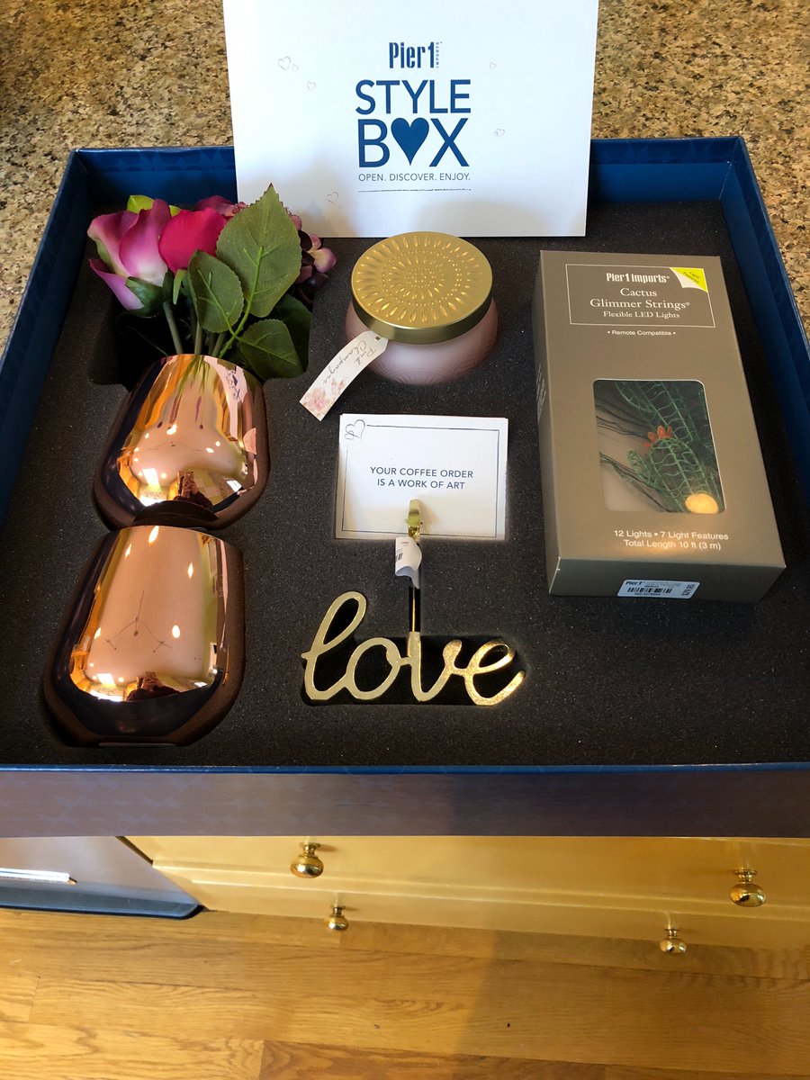 Thanks for the adorable style box <a href="/pier1/">Pier 1</a> !!  A sweet surprise!