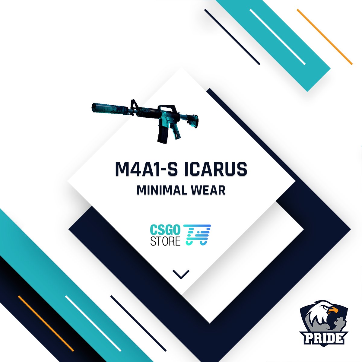 PRIDEPoland's tweet photo. We are happy that we have finnaly more than 1000 followers, thank you! 
M4A1-S ICARUS - MINIMAL WEAR - GIVEAWAY for PRIDE fans! 🦅

- Follow @PRIDEPoland and @CSGOStorecom ❤️
- Reetweet this post and like ❤️

The winner will be announcement in 7 days. https://t.co/1zQBXv26tS