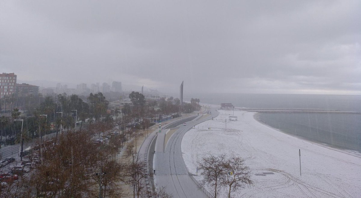 neige sur Barcelone