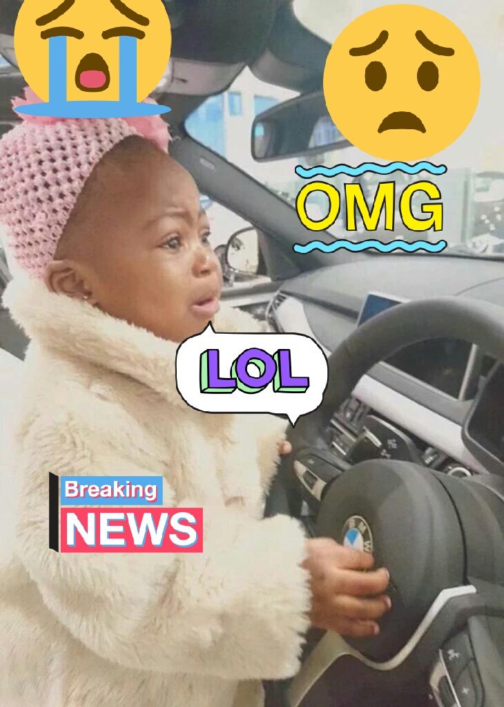 Mlitha1's tweet photo. My little sister crying to drive https://t.co/l6NybOMz7P