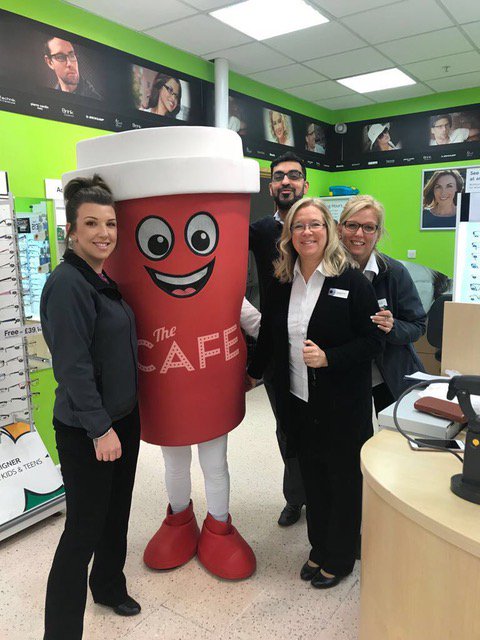 TescoCafe's tweet photo. Our cup has even had time to pop into the in-store #opticians in @Tesco #Newport. We're glad to report they have 20-20 vision! 🤓 https://t.co/CB8QiIvx36
