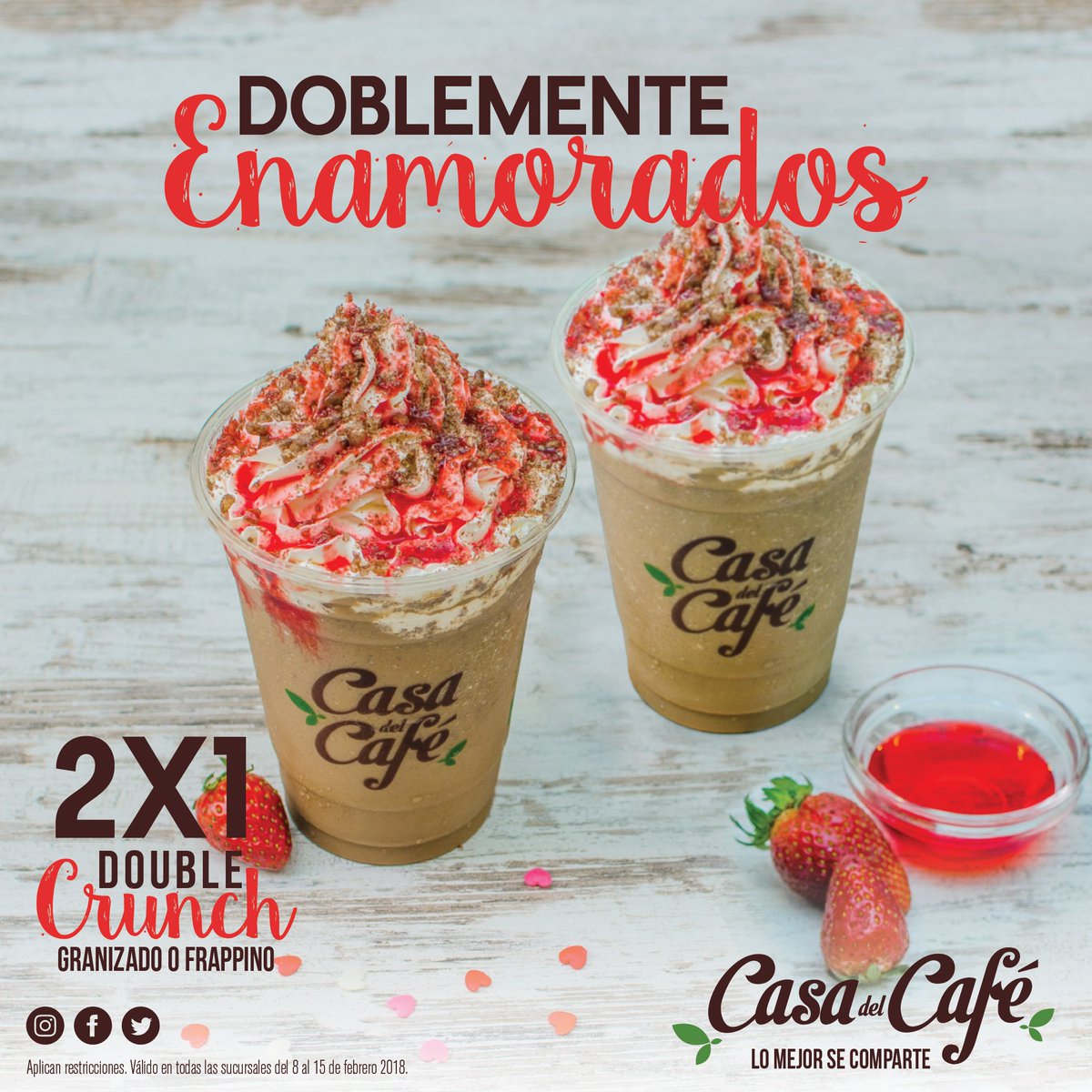 CasadelCafeNi's tweet photo. ¡Celebramos San Valentín de la manera más dulce con nuestro nuevo Double Crunch Coffee ! 💖😍😋
Etiqueta a tu persona favorita con la que compartirías este #DoubleCrunch #DoblementeEnamorados 👩❤️💋👨💕🤩 https://t.co/C9cIUjFBf3