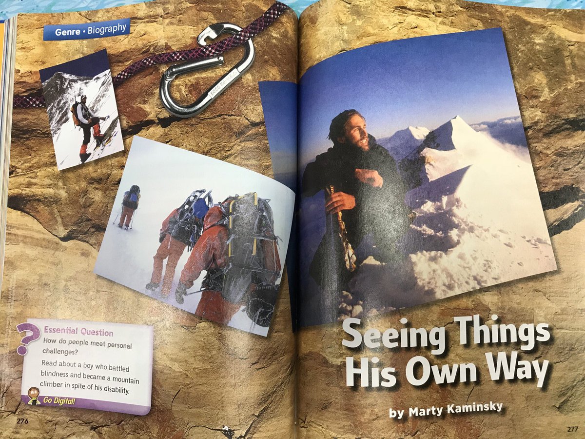 MissWalker6thSS's tweet photo. We LOVED reading this story in class!!! @ErikWeihenmayer we are SO INSPIRED by you! My 6th graders would love to ask you some questions! Any chance we could connect? #sgisbg https://t.co/JFFBVf342O