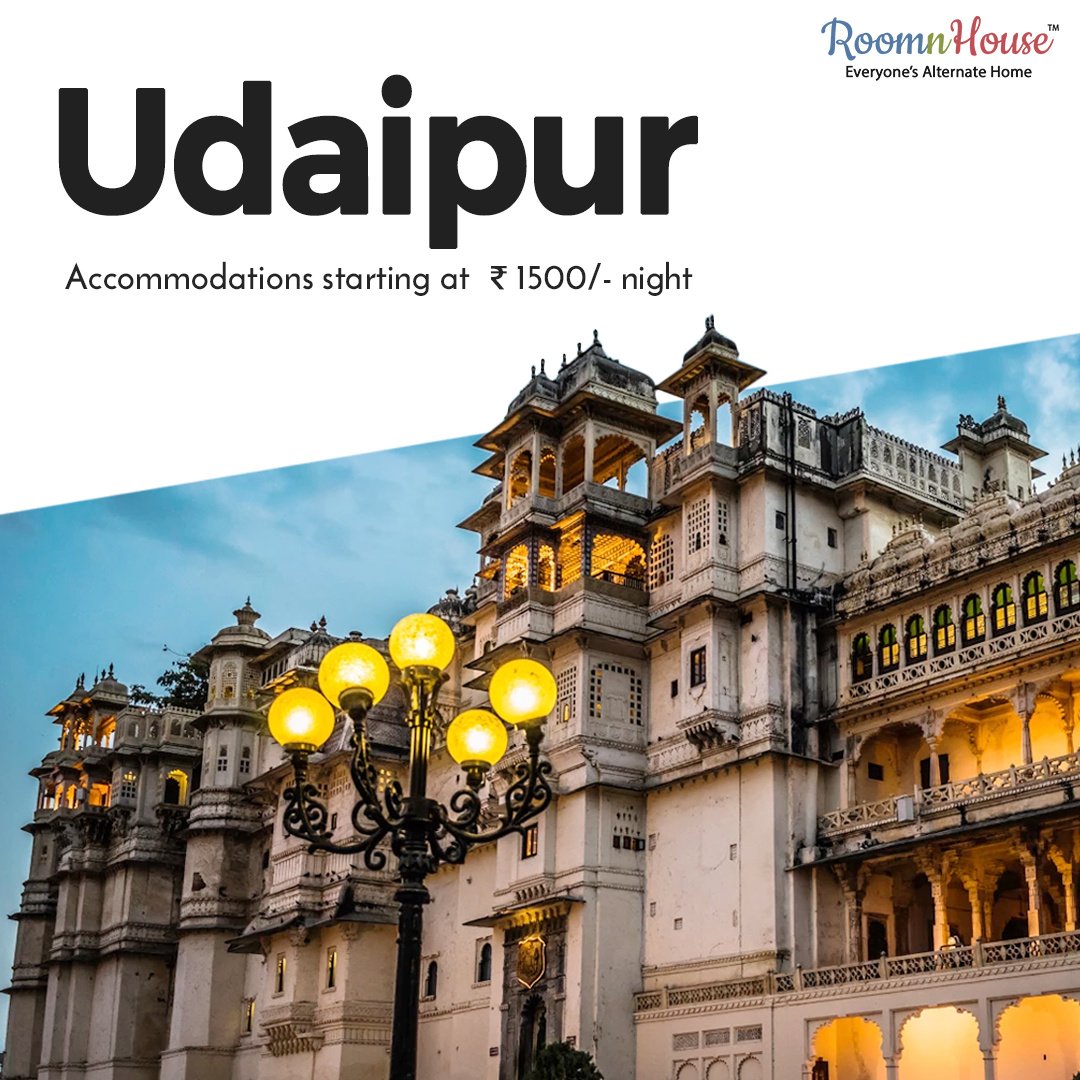 Explore the capital of the Mewar Kingdom Udaipur also known as " the "Venice of the East," or the "Kashmir of Rajasthan". Checkout accommodations at roomnhouse.com #Travel  #Vacation  #Holiday  #Udaipur #rajasthan