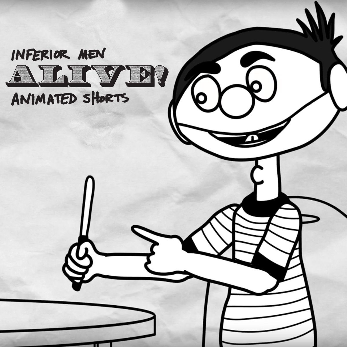 inferiormen's tweet photo. Check out our new animated short: https://t.co/sYnn9em67c 🎙️👬📽️ #tbt to when Steve used to hide a butter knife under his pillow. Animated by our pal @nicholasdefina 💪 https://t.co/vwyzVDH8M5