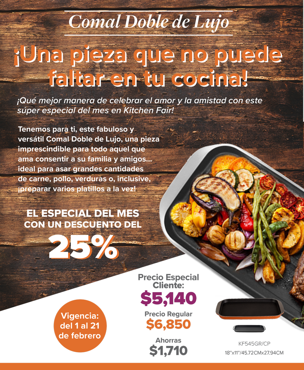 KitchenFairCorp's tweet photo. ¿Muchos invitados? ¡Disfruta Febrero en grande, con nuestro #EspecialDelMesKF tienes espacio para cocinar de todo! Y a un precio espectacular. #KitchenFair https://t.co/NcS9TpsBoI