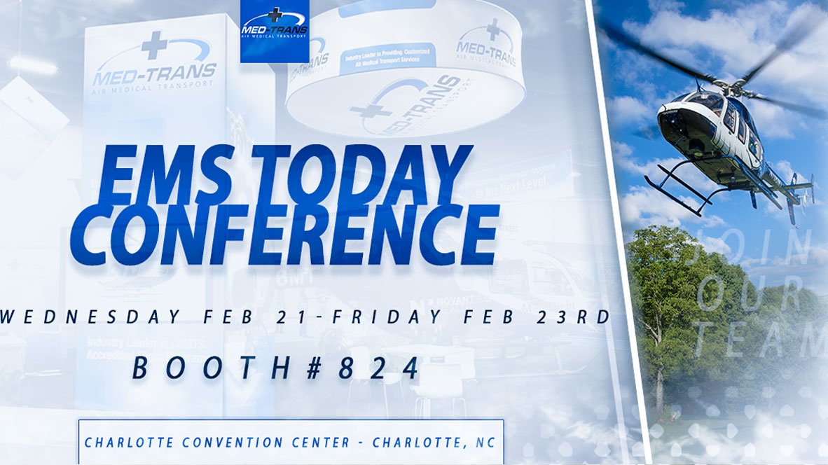 MedTransCorp's tweet photo. Med-Trans will be attending the EMS Conference in Charlotte, NC on Wednesday, February 21st until Friday, February 23rd. Booth #824! Who is planning on going? Come by our booth and say hi! 
#EMStoday #MedTransCorp #emsconferences #EMS https://t.co/7xKBa4ADXZ