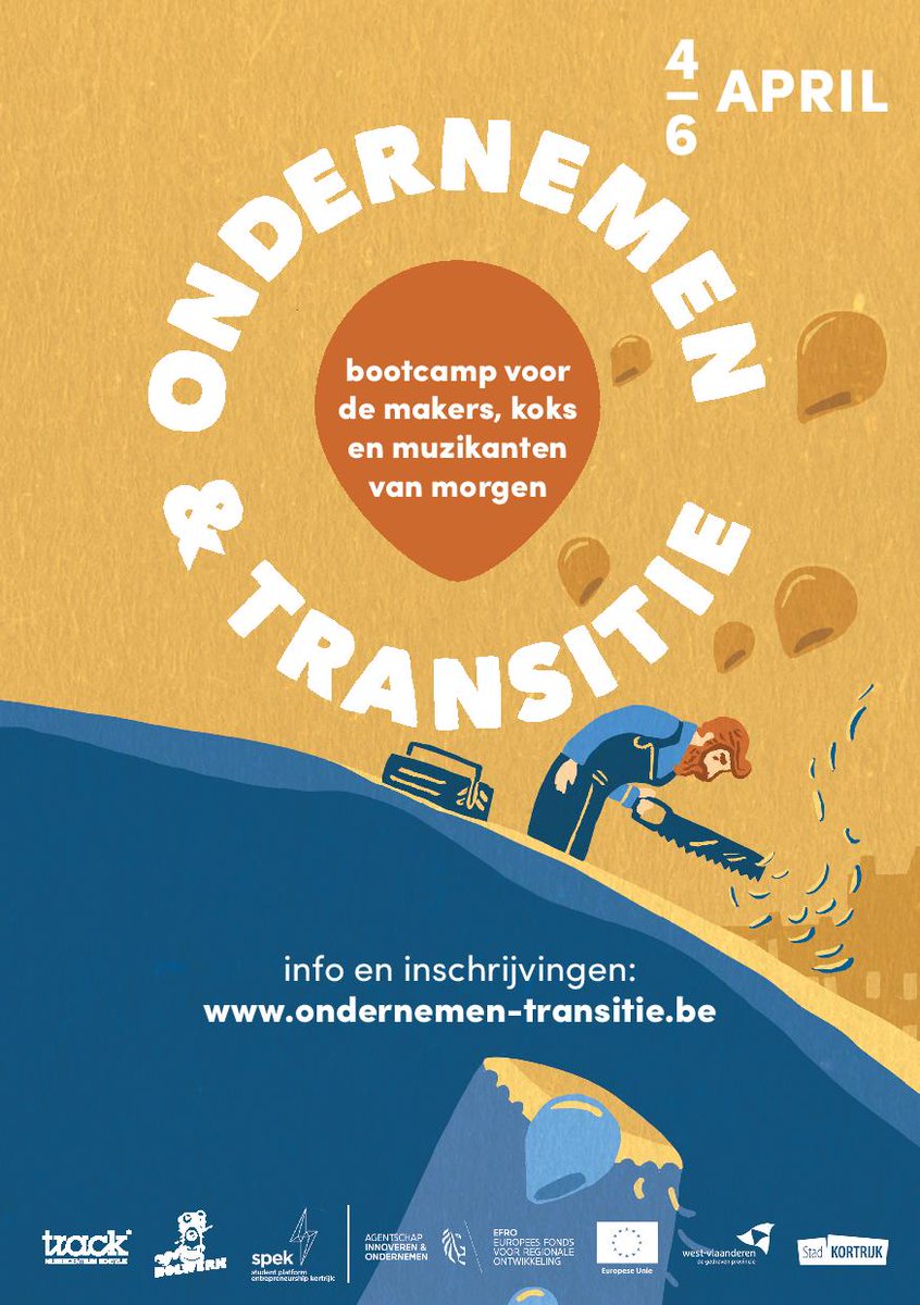 Ben jij de maker, muzikant of kok van morgen? Doe mee aan ons bootcamp Ondernemen &amp; Transitie met lezingen, workshops en veel meer! Ontdek het programma en registreer je voor 1 van de 3 trajecten op ondernemen-transitie.be
#bootcamp #ondernemen #SPEK #kortrijk