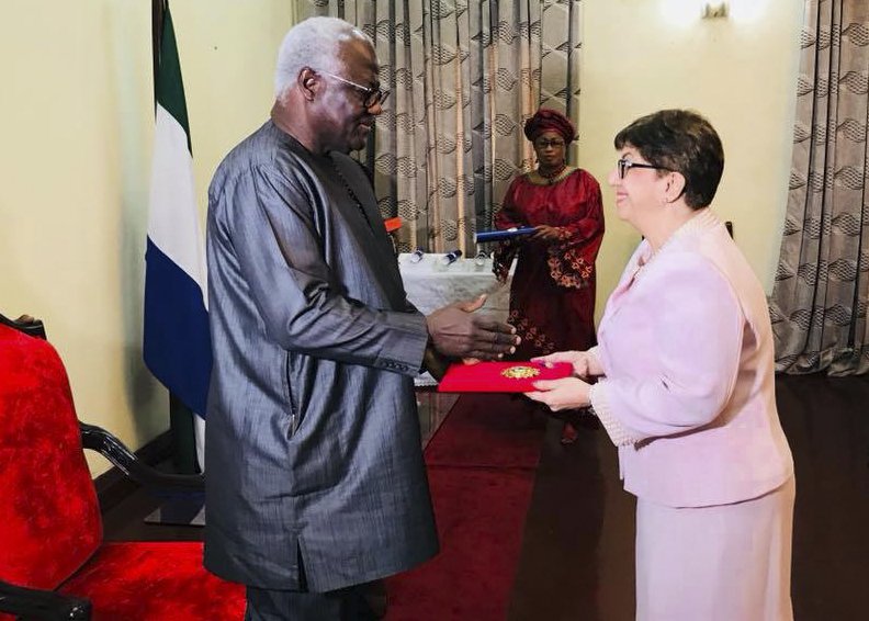 RSCSL Justice Vivian Solomon was today made a Grand Commander of the Order of the Rokel by President Koroma for 'her dedicated and meritorious services to the state particularly in the legal profession'. Justice Solomon had been out of the country for last April's ceremony.