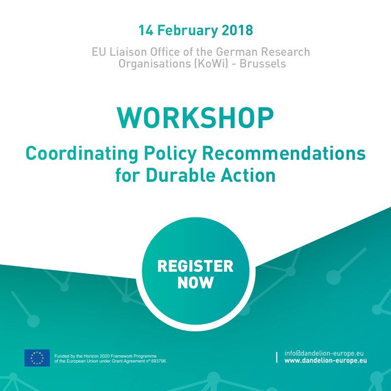 DandelionEurope's tweet photo. Key issues related to the nexus between #policy &amp; #culturalheritage will be addressed in the Workshop "Coordinating policy recommendations for durable actions" 14 Feb 2018-Brussels organised by DANDELION and COURAGE projects. +Info https://t.co/PHfTvIJynB @CORDIS_EU @EU_H2020 https://t.co/sMb23kLZUb