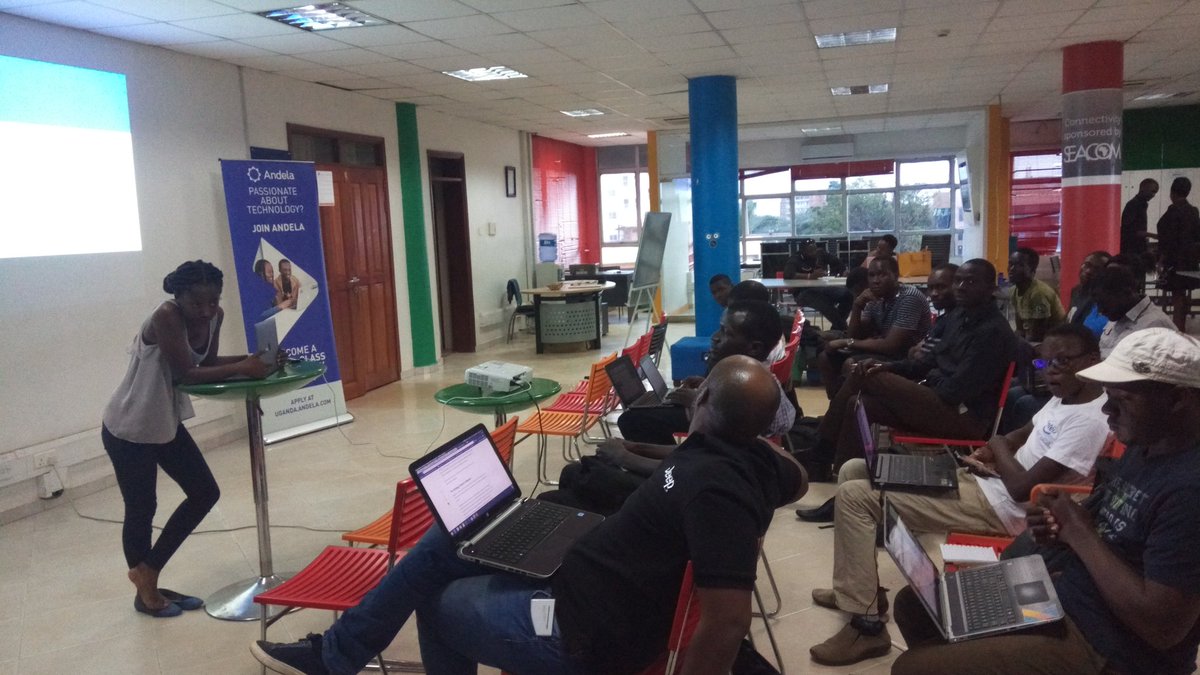 OutboxHub's tweet photo. Alex shares how Ruby made coding easy for him #RubyKampala meetup. https://t.co/2f38v7EsRc