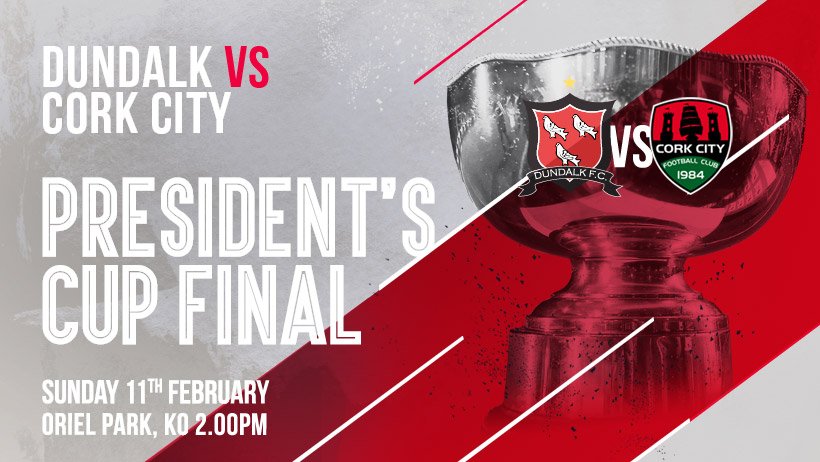 🆚 Cork City FC
🏆 #PresidentsCup
📅 Sunday, 11th February
📍 Oriel Park
🕑 14.00