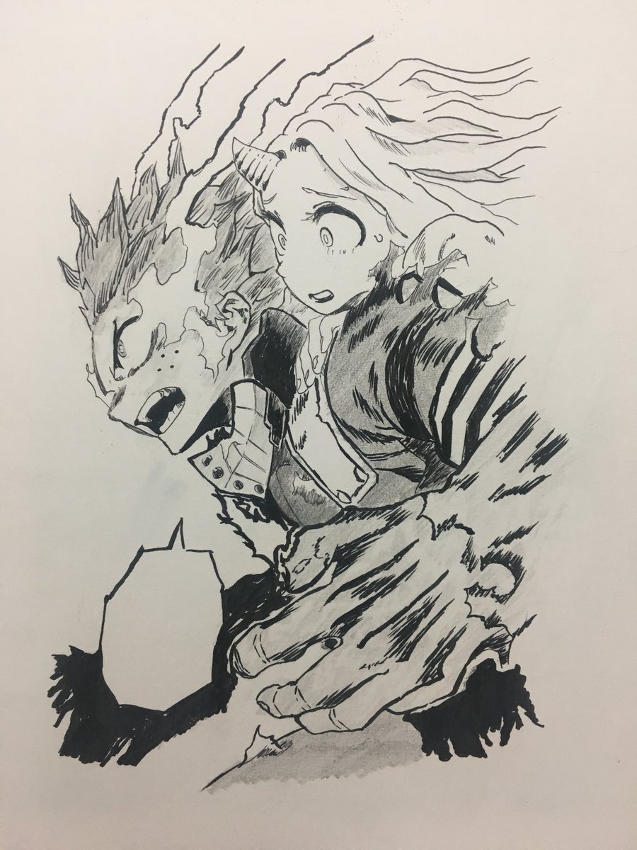 全悩神きゅん 模写 ヒロアカ17巻より ネタバレ注意 ヒロアカ好きさんと繋がりたい ヒロアカ絵描きさんと繋がりたい