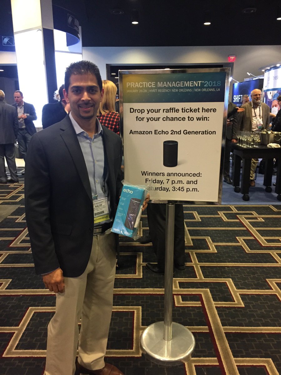 ASALifeline's tweet image. #TBT to PRACTICE MANAGEMENT 2018 last weekend. We hope Dr. Agarwala is enjoying his Amazon Echo!  ht.ly/OwKA30igy17 #ASAPM18