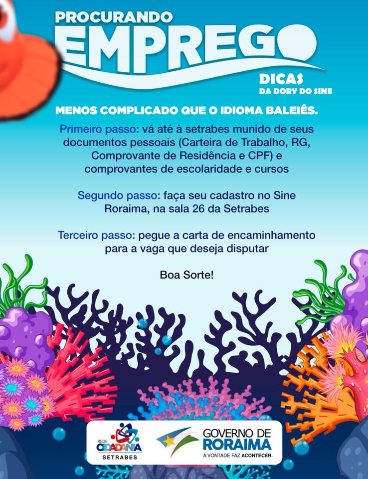 setrabes's tweet photo. Não se esqueça das dicas de sucesso do Sine RR pra conseguir aquele emprego maroto! 🐟💭💡

A Setrabes fica na Avenida Mário Homem de Melo, 2310, bairro Mecejana. https://t.co/h26uQ6etJA