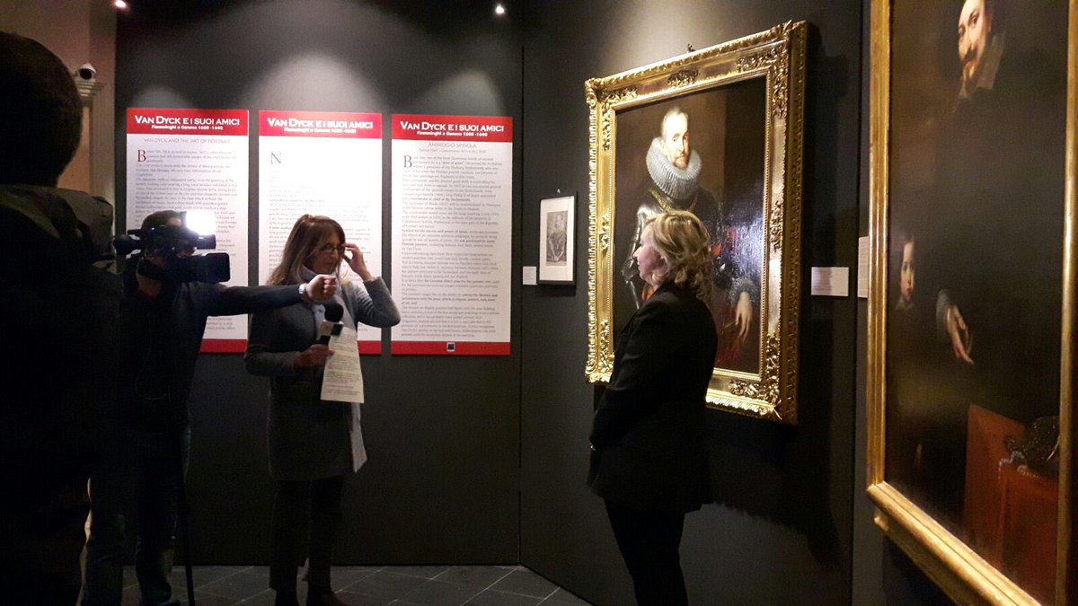 Presentata alla stampa la Mostra Van Dyck e i suoi amici con presidente Ass. Amici #palazzodellameridiana <a href="/DViziano/">davide viziano</a> l’assessore Regione @LiguriaOnLine <a href="/IlariaCavo/">Ilaria Cavo</a> e con la curatrice <a href="/AnnaOrlandoGE/">Anna Orlando</a>