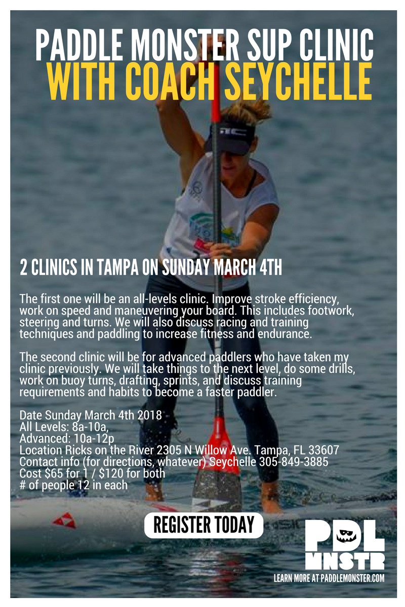 TheMulletMag's tweet photo. Paddle Monster SUP Clinic with Coach Seychelle in Tampa March 4th - Paddle Monster https://t.co/lTe6tgDGev 2 sessions: (1) All Levels and (2) Advanced Limited to 12 spots for each session. #paddleboarding @paddlemonster #pdlmnstr #paddling #tampa https://t.co/2ugq5ProQl