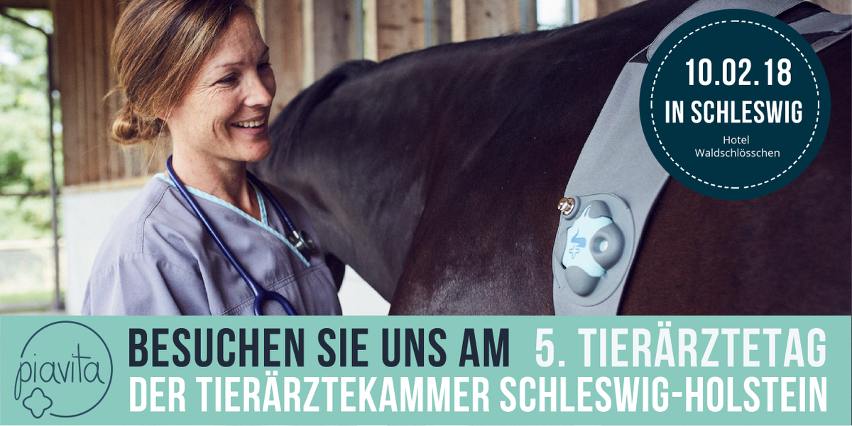 PiavitaVet's tweet photo. An alle #Tierärzte in #SchleswigHolstein: Wir sind dabei! 🤩 Beim 5. Tierärztetag der #TierärztekammerSchleswigHolstein am Samstag, 10.02.18. Informieren Sie sich vor Ort über unsere #Innovation zur Vitaldatenmessung beim #Pferd, oder auf https://t.co/omeupVmkhD #mettech #vettech https://t.co/8PYAT1Bi1H