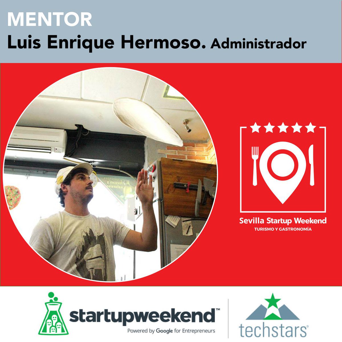 SWsevilla's tweet photo. Luis Enrique es el claro ejemplo de un trabajador constante que, con esfuerzo y dedicación, acabó montando su propio negocio. ¿Quieres aprender de él y de otros geniales mentores en el #SWSevilla TuriGastro? Pilla tu entrada ya ¡que se agotan! https://t.co/6sSwt272MI https://t.co/TGhUWi22v4
