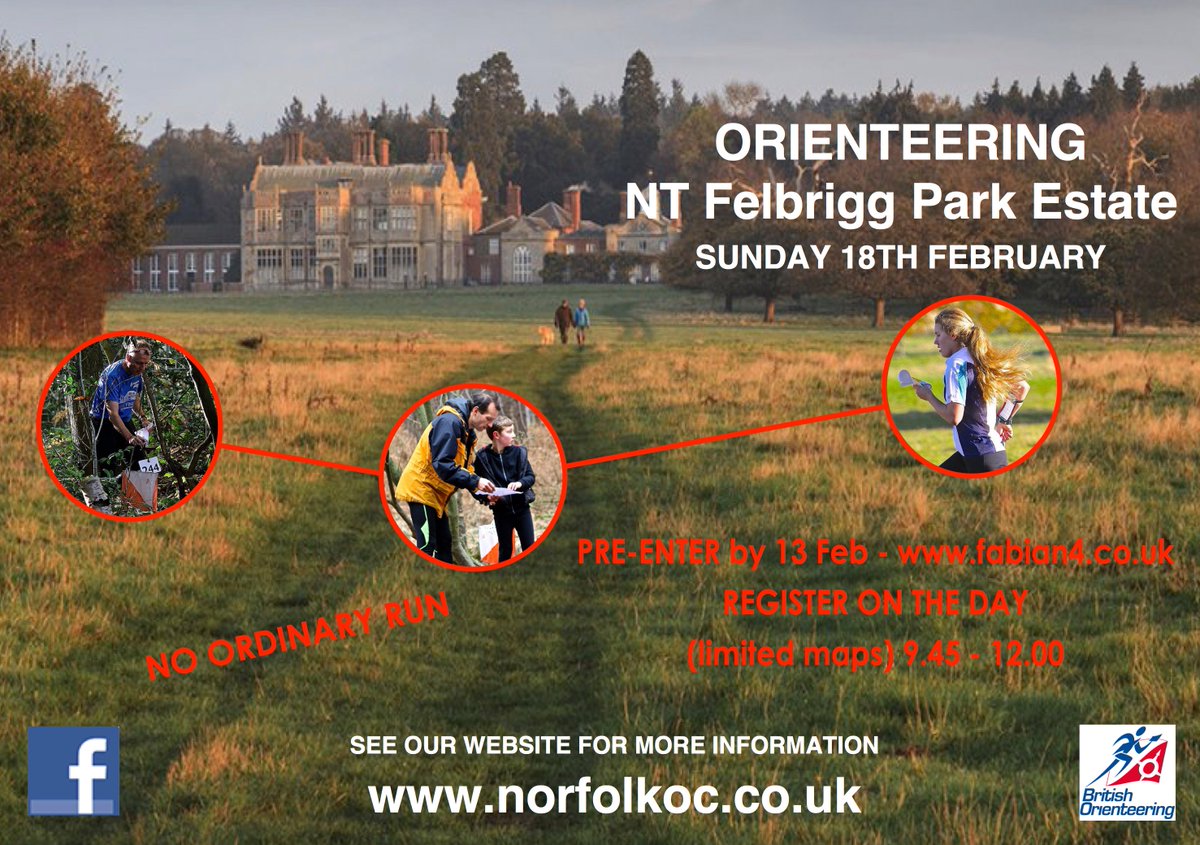 We're looking forward to our next event at NT Felbrigg on 18th February. Courses for everyone and you can enter on line at fabian4.co.uk. See you there
