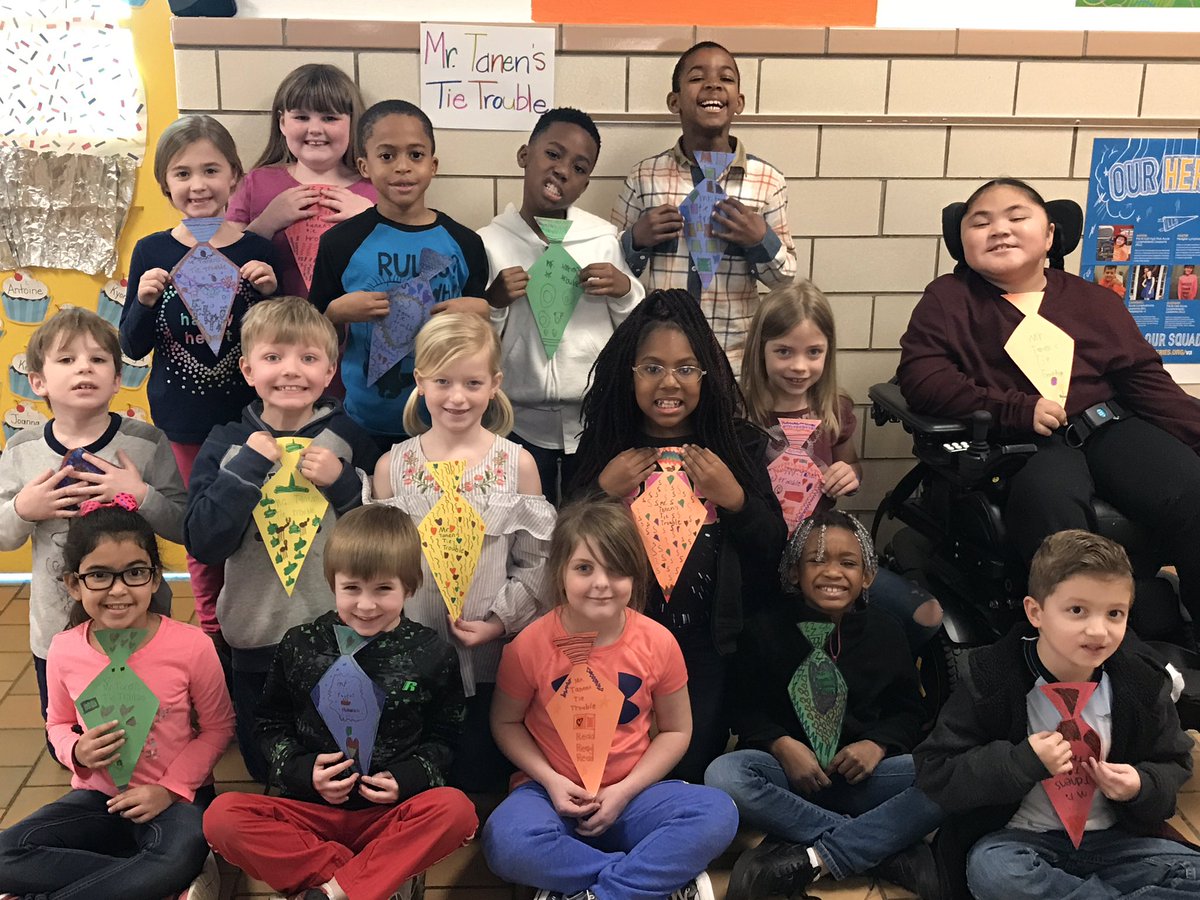 cynphippins's tweet photo. Mr. Tanen's Tie Trouble #secondgrade #capronelementary #southampton #SCPS https://t.co/a5mRhxrraP