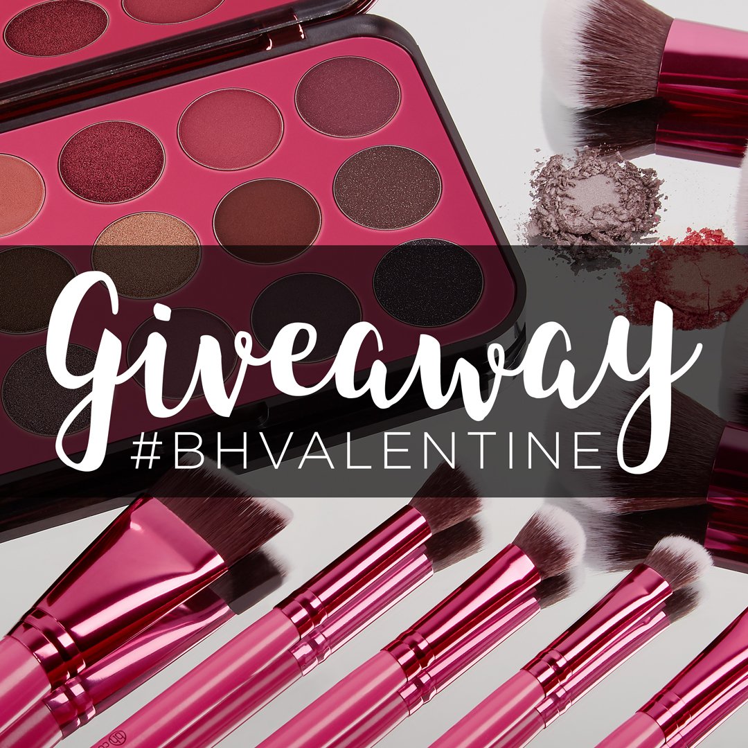 MUAH!💋 A new #BHBeautySecret GIVEAWAY! 5 winners, 2 ways to enter! Share your #valentinesday lip art (tag us and #BHValentine), or just RT this tweet. Prize: Glam Reflection L’Amour palette + Sculpt &amp; Blend Fan Faves brushes!💘 Must follow <a href="/bhcosmetics/">BH Cosmetics</a> - good luck!
