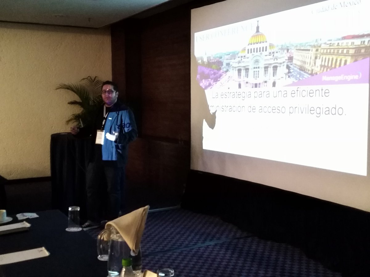 ManageEngineLA's tweet image. En el track 2, Eric Ocampo comparte la estrategia para una eficiente administración de acceso privilegiado con #PasswordManagerPro