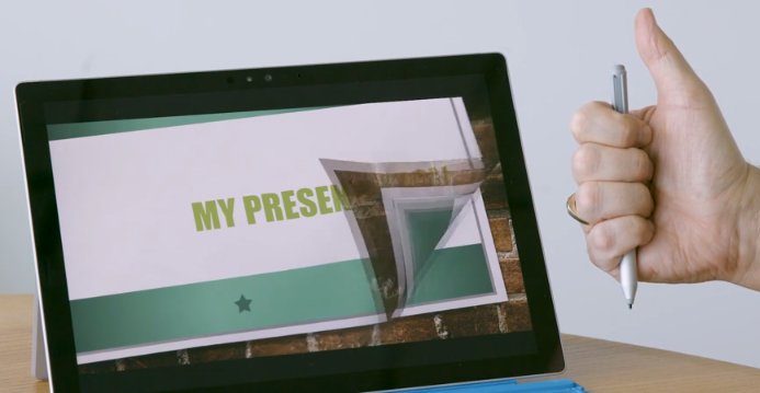 CNUSDTechBuzz's tweet photo. Use your surface pen as a @Office365 #PowerPoint clicker https://t.co/YNfCfHSzGG #techtip https://t.co/dANaE37Mkb