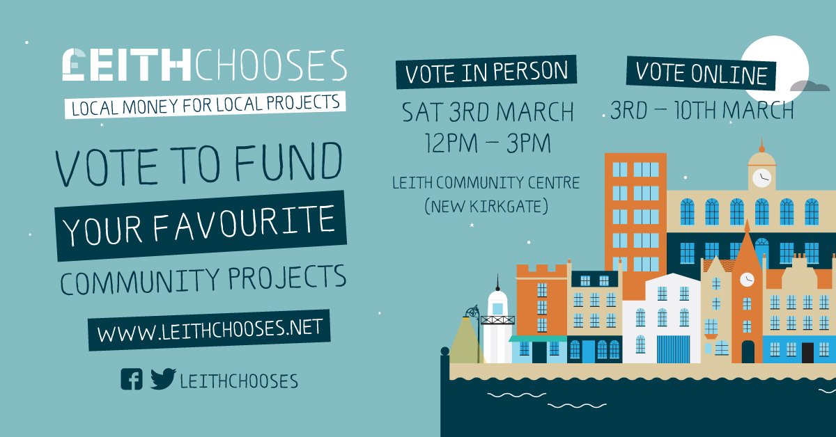 LeithChooses's tweet photo. Next step is voting. 3rd March. Hold the date! https://t.co/cUh9SGJML4