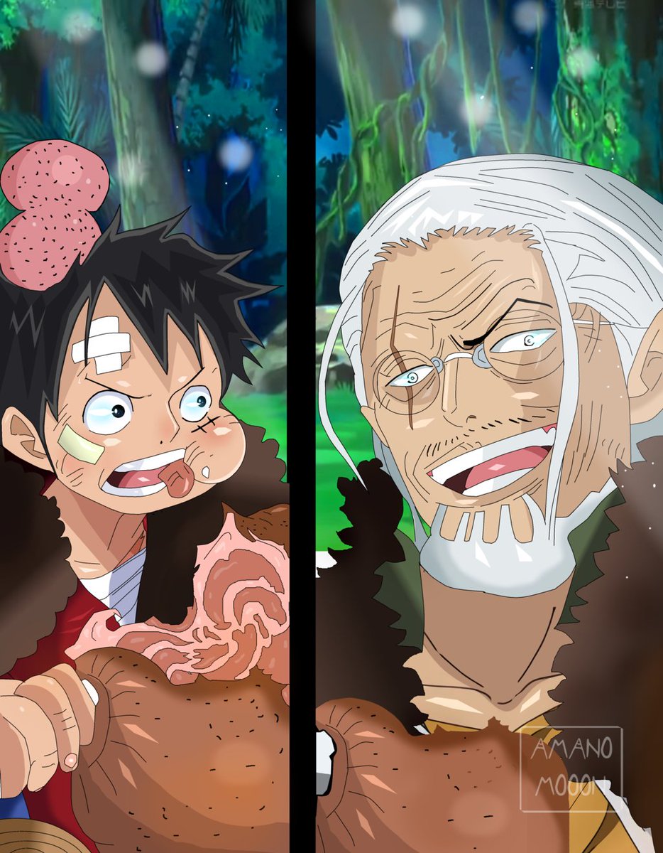 Pandaman One Piece アマノムーン ルフィ Onepiece Chapter 4 Training Luffy And Rayleigh Manga Colors キャロット ワンピース ルフィ 僕のヒーローアカデミア ワンピース ホールケーキ スカイピア シャーロット カタクリ オールマイト