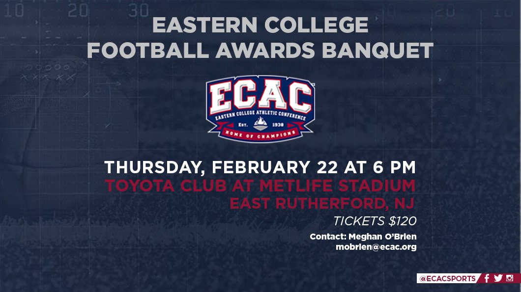 ECACD3FBFEST's tweet photo. Have you purchased your ticket to the Eastern College Football Awards Banquet?! What are you waiting for?! Get them here: https://t.co/NOKSicXl1B https://t.co/iuQLRe5hUz