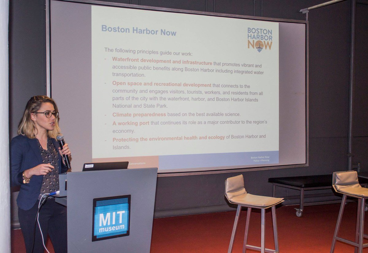 BostonHarborNow's tweet photo. Thanks @MIT for including us in your Community Climate Conversations event last night. It was inspiring to connect with so many #emergingleaders interested climate change conversations and solutions. @MITMuseum @jvhorwood #climatechange #nonprofit #MITpitch https://t.co/5nKBfg55eM