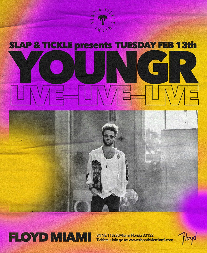 The <a href="/slapn_tickle/">Slap & Ticke Miami</a> crew is back again this Tuesday, February 13th to bring you the kind of music to make you dance like you were a bit <a href="/youngr/">Youngr</a> =)

ticketfly.com/event/1595950-…