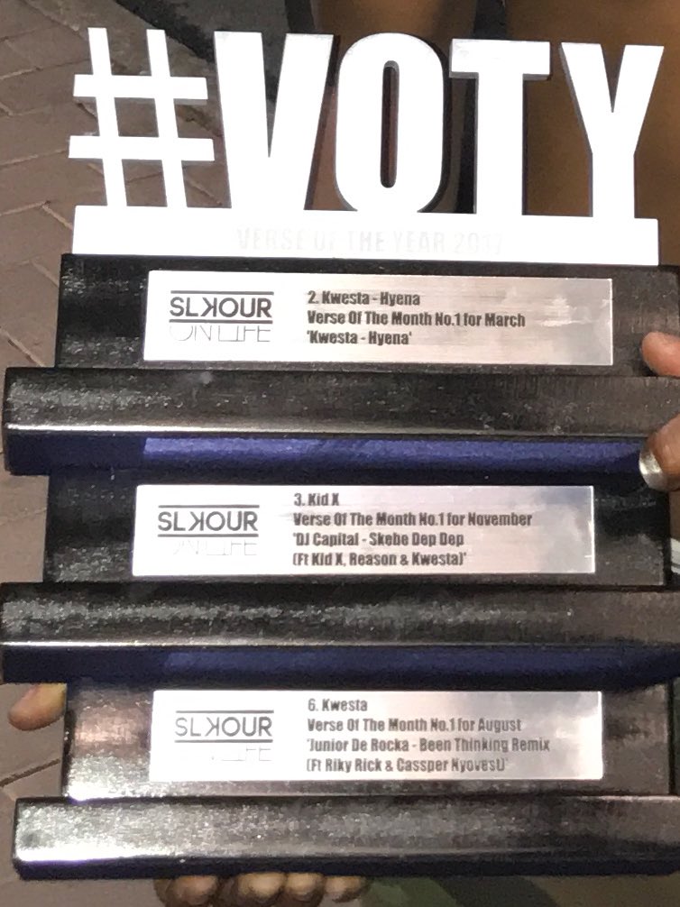 lavidaNOTA's tweet photo. The team 3 strong #VOTY Treble @RapLyfRecordsZA...
@KwestaDaKAR II🏆🏆 &amp; Mfana Ka Aunty 🏆#WinningIsAddictive #TheThirstIsInsatiable #HungerForMore #TheBestOrNothing #Hyena #SkebeDepDep #BeenThinking #SpareAThoughtForTheUninvited not😂 S/O @TumiMolekane elevating the game period. https://t.co/7seLUUhBuu