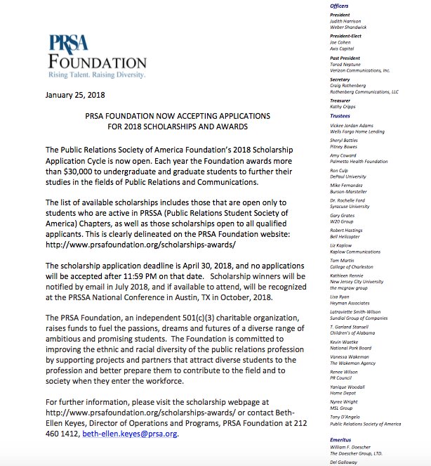 Csuf Lci On Twitter The Prsa Foundation Awards More Than 30k