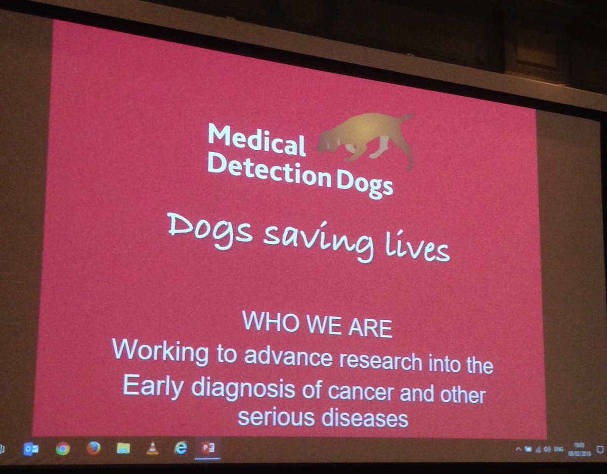 Thank you Dr Geoffrey Farrer-Brown for an excellent lecture. Your life saving dogs are amazing <a href="/MedDetectDogs/">Medical Detection Dogs</a> <a href="/BSP50/">British Society of Perfumers</a> <a href="/RoySocChem/">Royal Society of Chemistry</a>