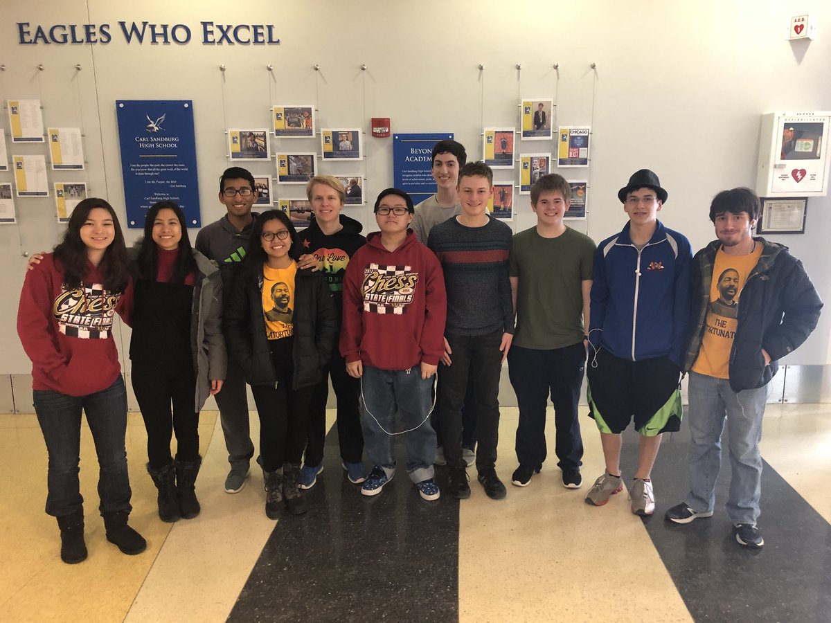SandburgHS's tweet photo. Good luck to @sandburgchess as they head to @IHSAState @IHSAChess this weekend! https://t.co/eujfgFldzg