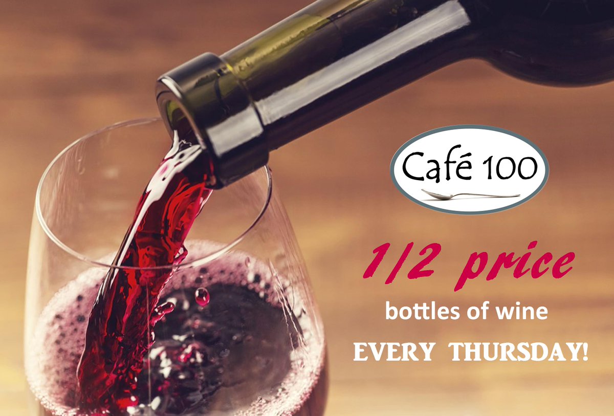 Cafe_100's tweet photo. Join us for #dinner and #halfprice bottles of #wine! We're serving till 9pm. https://t.co/zo4AvK4t48