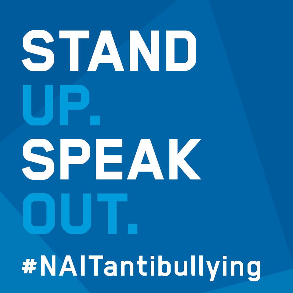 NAIT's tweet photo. How do you stand up to bullying? Share with #NAITantibullying and be entered to win a prize! #NAIT https://t.co/GN7Ga8pLzU