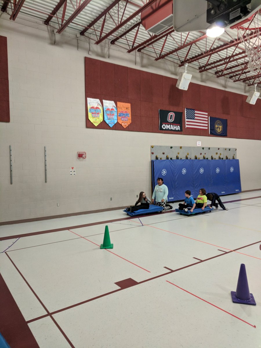 andrew_reck's tweet photo. Wheeler "bobsled" teams warming up for PE and learning about different Winter Olympic Sports in South Korea. https://t.co/W5Fd2Hjbmb