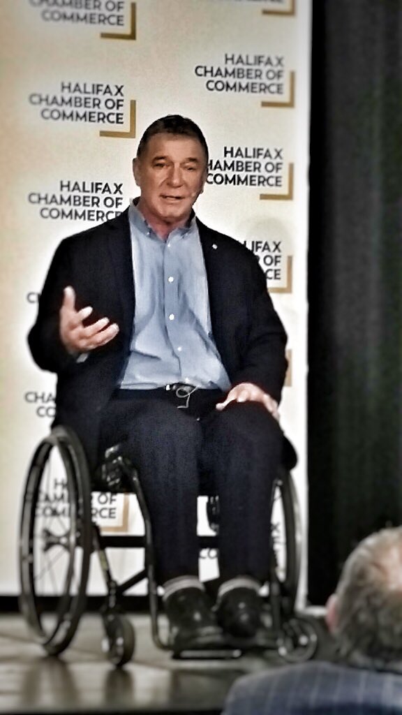 TEAMWork1997's tweet photo. Amazing lunch with Rick Hansen today! Truly inspirational! #inclusion #accessibility #HCCAccess @TEAMWork1997 @NSLAE @theNSCDA https://t.co/n3P85lDbLA