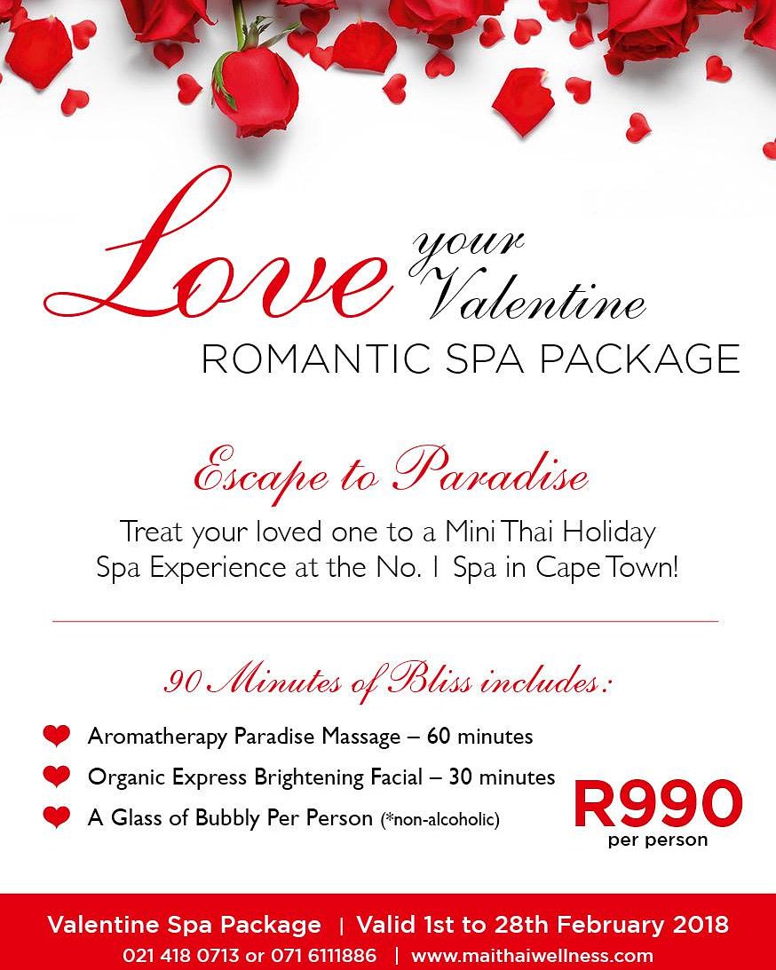 HARNN_SA's tweet photo. Enjoy this special Valentine's Spa Package with HARNN products, at the #1 Spa in Cape Town, Mai Thai Wellness Spa. https://t.co/MRtUmTH72t